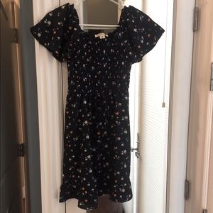 Girls off shoulder floral ruched dress!🦋